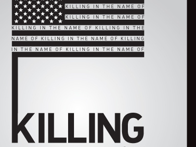 Killing In The Name Of cmyk poster print typography