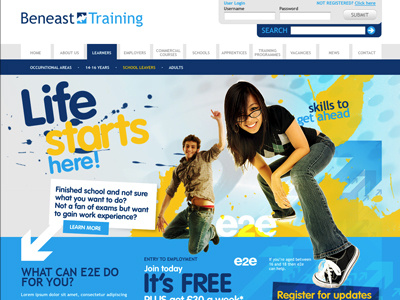 Beneast Training Web Pitch cms rgb web design