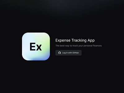 Log in page for my Expense Tracking App