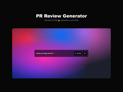 Pull Request Review Generator App