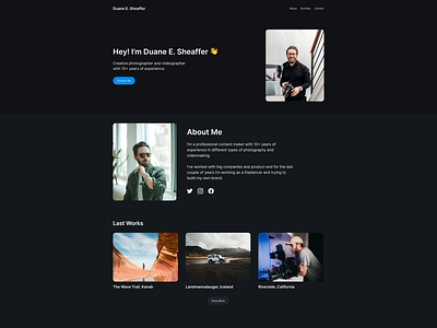 Personal Portfolio Template for Photographers