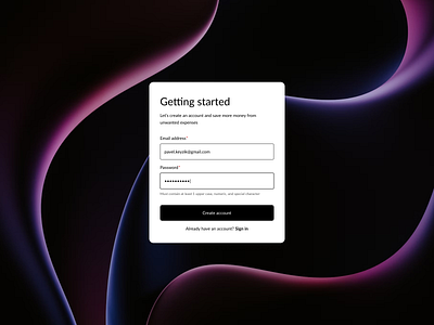 Sign Up - DailyUI Challenge 001