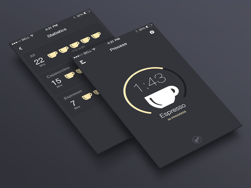 Coffee timer by Alexander Lazebny on Dribbble