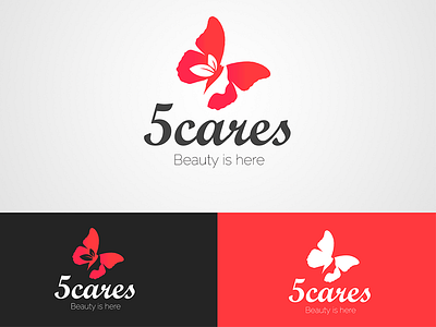 5cares Logo beauty brand creative design fitness illustrator logo woman