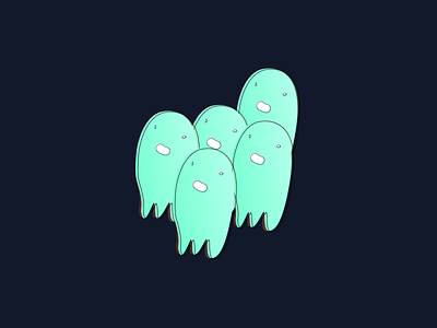 Spooky Dudes ghosts illustration sketch