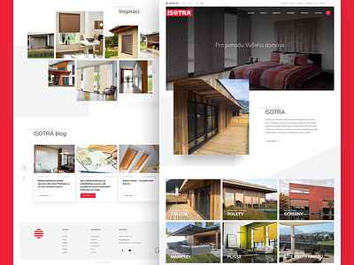 Isotra adobe photoshop blinds design desktop homepage modern roller ui ux web webdesign website