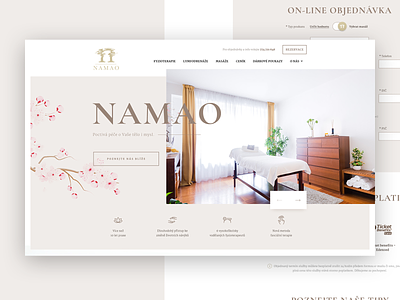 NAMAO adobe photoshop design desktop detail homepage massage relax spa subpage ui ux web webdesign