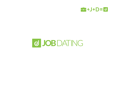 Job Dating bag dating green job logo