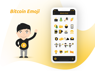 Introductions - Bitcoin BTC Emoji Stickers app bitcoin design emoji icons iphone stickers stickers for imessage ui