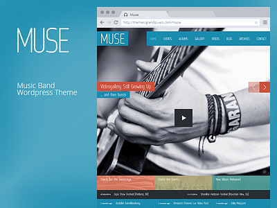 Muse band dj music theme wordpress