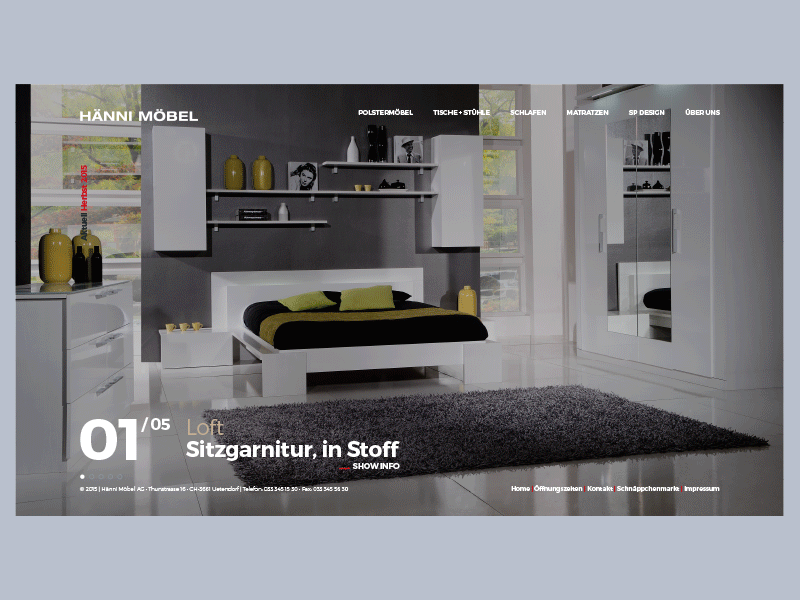 Hanni Mobel desktop design furniture responsive ui ui design website