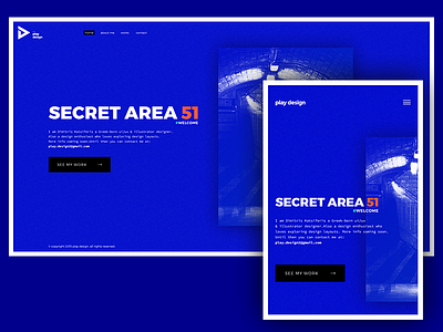 Playdesign blue design homepage layout minimal portfolio responsive site ui ux web website