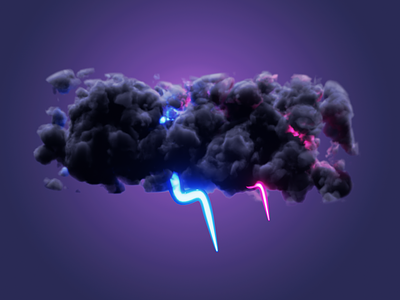 Monsoon Clouds 3d 3d art b3d blender3d cloud cloudy design illustration lightning monsoon practice rain storm