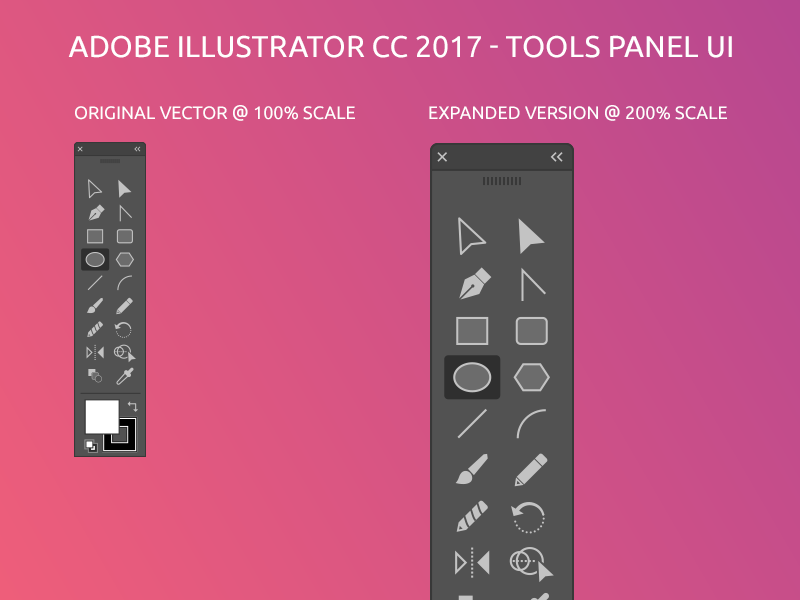 Illustrator CC Tools panel ui Freebie by Ravinder Nain on Dribbble