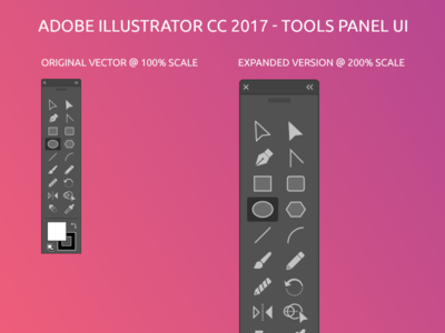 Illustrator CC Tools panel ui Freebie