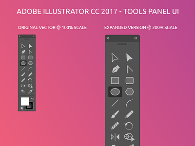 Illustrator CC Tools panel ui Freebie adobe app ui design download free freebie illustrator panel software tools ui vector