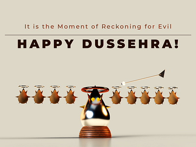 Happy Dussehra 3d adobe design diwali dussehra evil festival good india