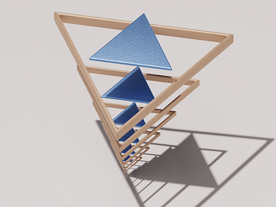 Cosmic triangles 3d 3d art b3d balance blender3d cosmis cycles cyclesrender design floating illustration isometric metal modelling practice triangles upanddown yin yang