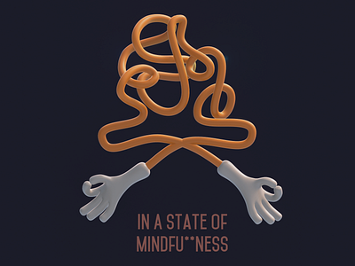 Mindfu**ness 3d 3d art b3d balance blender3d chaos design hands illustration meditation mindful peace practice sorted tangled yang yin yin yang yoga