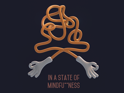 Mindfu**ness 3d 3d art b3d balance blender3d chaos design hands illustration meditation mindful peace practice sorted tangled yang yin yin yang yoga
