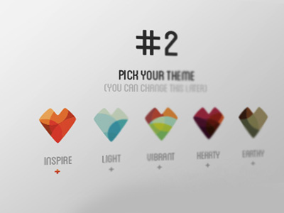 Inspire - interface elements colour inspiring ui