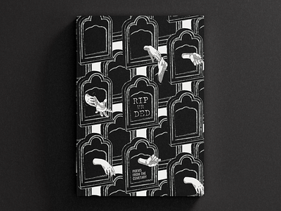 RIP UR DED | Book Cover blackandwhite book design design digital art dribbble graphic design illustration mockup october pattern spooky vector