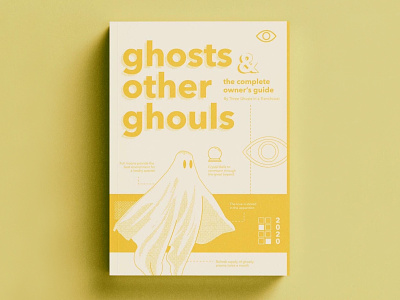Ghosts & Other Ghouls | Book Cover book book cover cover art design digital art dribbble ghost illustration illustrator mockup print design spooky season vector yellow
