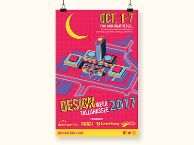 Poster | Design Week Tallahassee 2017 city design week dwt dwt2017 event illustrator poster tallahassee tlh