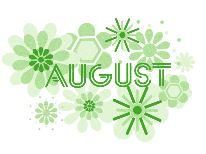 August Newsletter Animation aiga animation august calendar environment flowers green month tallahassee
