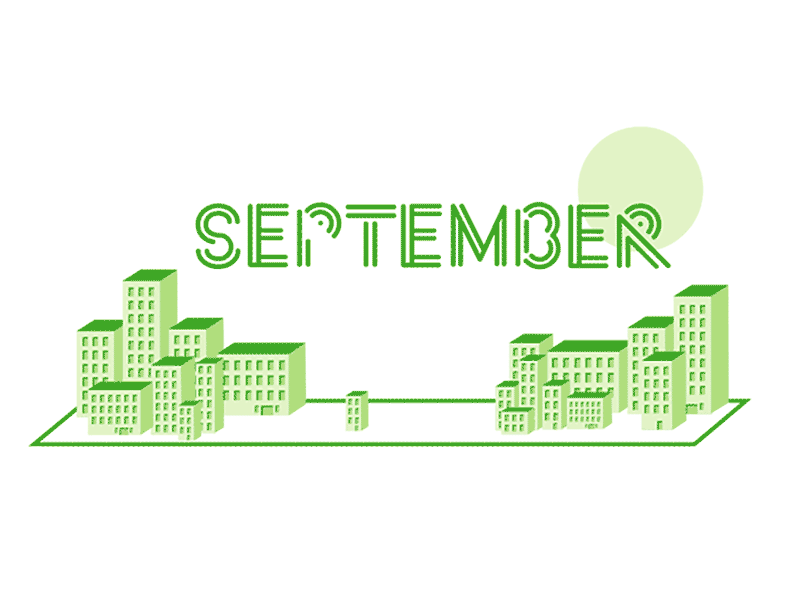 September Newsletter Animation aiga animation calendar cityscape green month september tallahassee