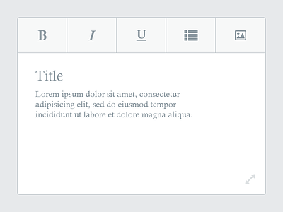Post Editor - Concept blue bold editor italic light post text underline