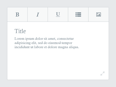Post Editor - Concept blue bold editor italic light post text underline