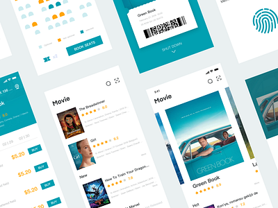Cinema Booking App concept movie ui 应用 设计