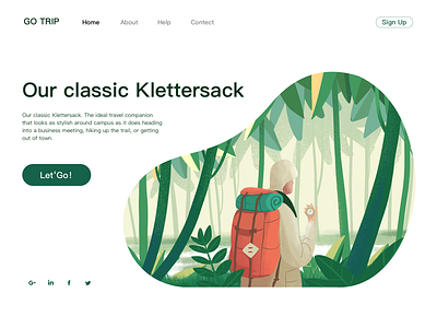 Our classic Klettersack classic forest green illustration imagine klettersack travel tree