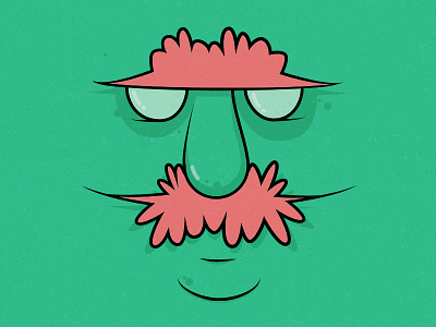 Monday Morning Brows cartoon eye brows face illustration mustache vector