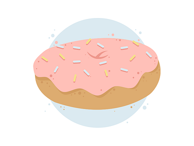 Donut! donut doughnut food frosting illustration pastel sprinkles vector