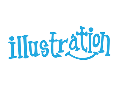 Illustration hand drawn illustration lettering smile typography