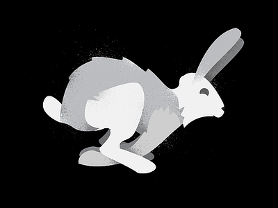 Rabbit 2d illustration papercut rabbit vector