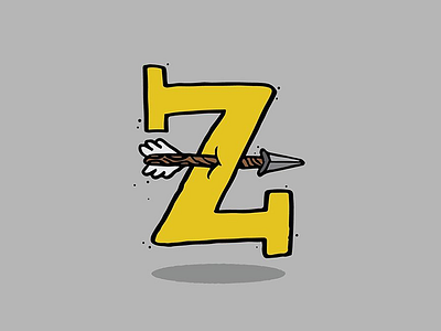 Last Name / First Letter arrow glyph letter typography z