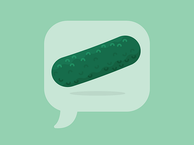 Let's Talk About Pickles food green pickle relish speech bubble vegetable