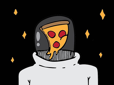 First Za in Space astronaut deliverynotdigiorno nasa pizza space spacesuit stars za