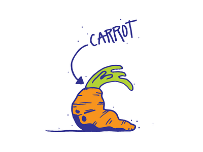 Carrot 2d carrot cartoon farm food illustration plant vegetable