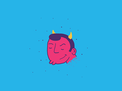 Devil demon devil doodle horns illustration