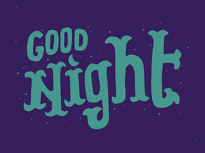 Good Night doodle good handdrawn moon night typography