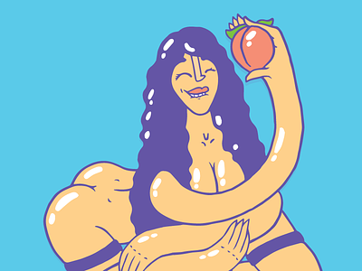 Twerque 2 Year Anniversary Poster butt cartoon dance emoji girl model naked peach twerk