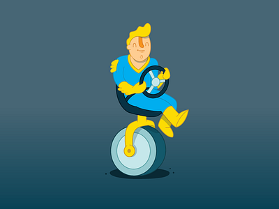 Wheel Chair Super Hero 2d hero illustration superhero vehicle wheel wheelchair