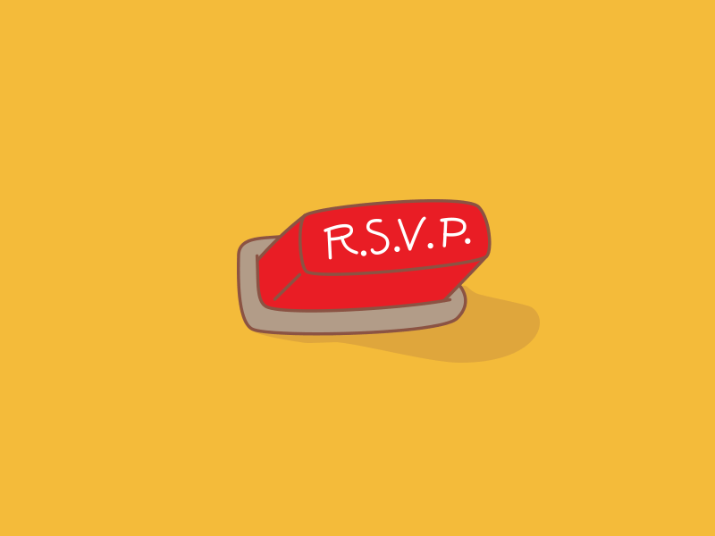 RSVP Button Gif animation button cartoon gif illustration rsvp