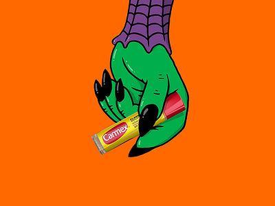 Carmex Halloween #3 carmex finger nails halloween illustration lip balm monster product witch