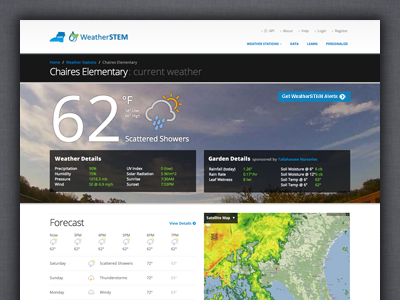 WeatherSTEM Station Page application data flat interface learning ui weather web