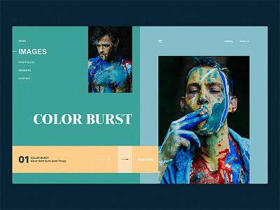 Experimental Website color home page ui web